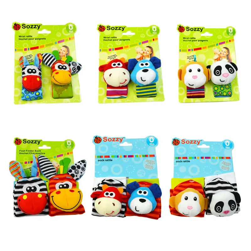 Cute Stuffed Animals Baby Rattle Socks