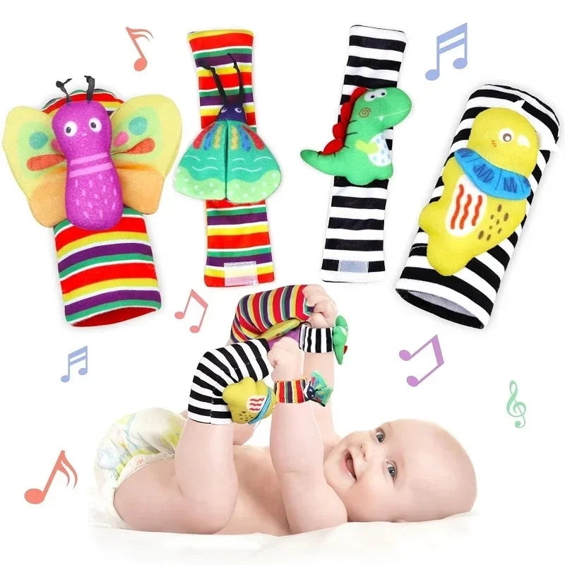 Cute Stuffed Animals Baby Rattle Socks