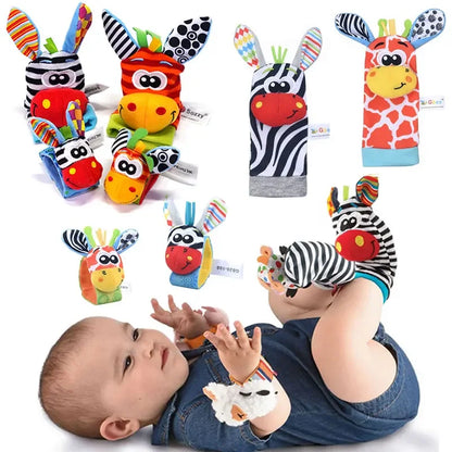 Cute Stuffed Animals Baby Rattle Socks