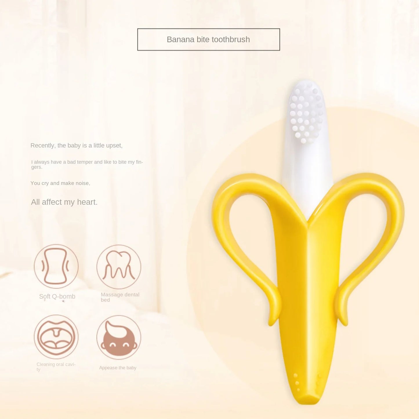 Banana Shape Silicone Teether