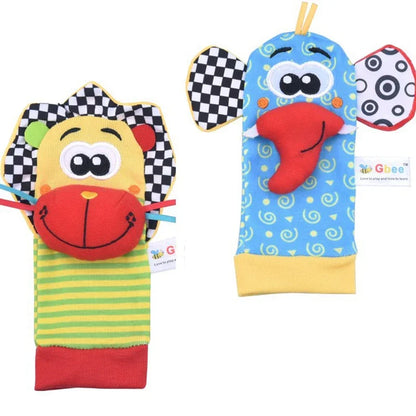 Cute Stuffed Animals Baby Rattle Socks